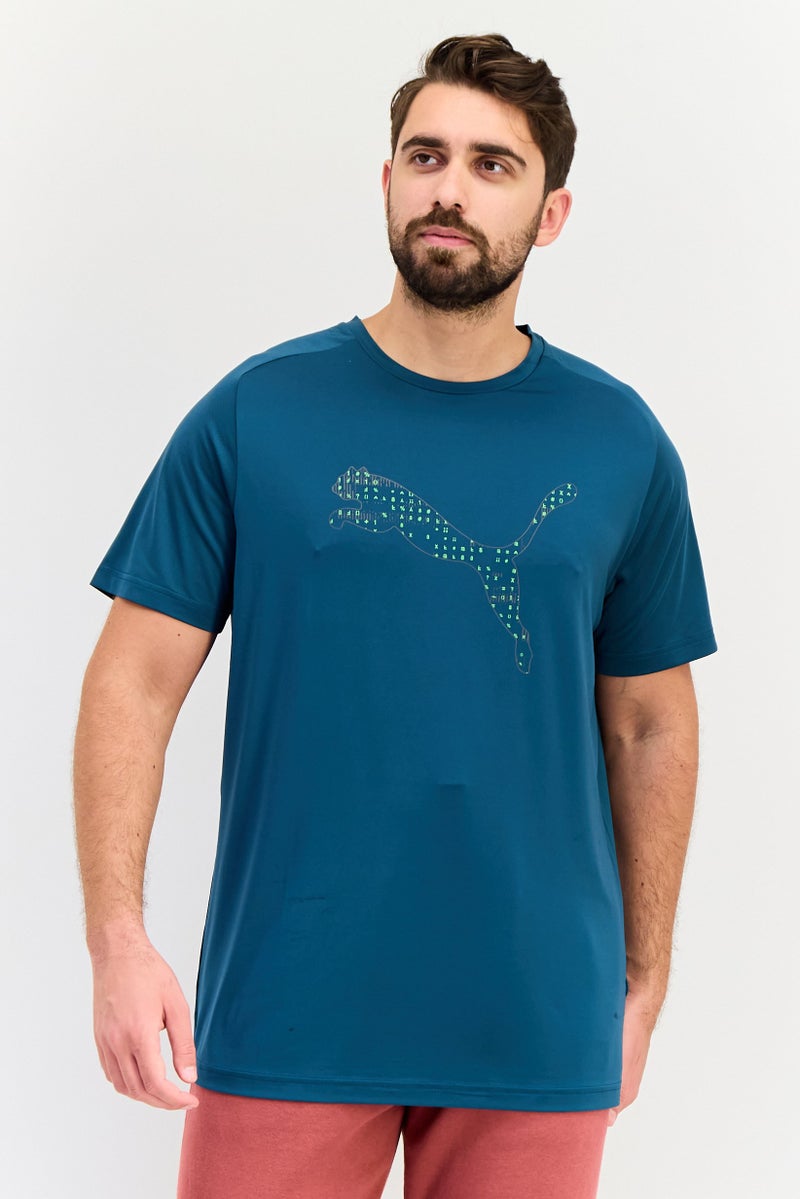 Puma x One8 Men Sportswear Fit Short Sleeves Training T-Shirt, Teal Green - Image 1