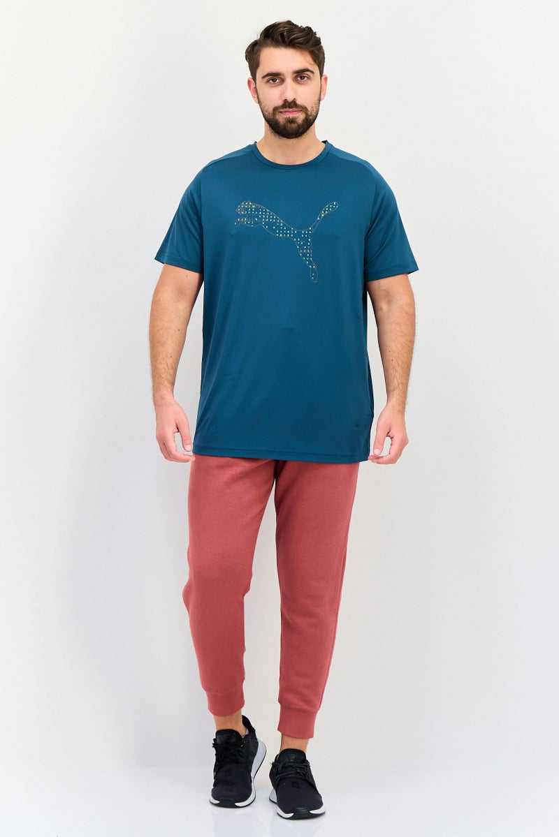 Puma x One8 Men Sportswear Fit Short Sleeves Training T-Shirt, Teal Green - Image 4