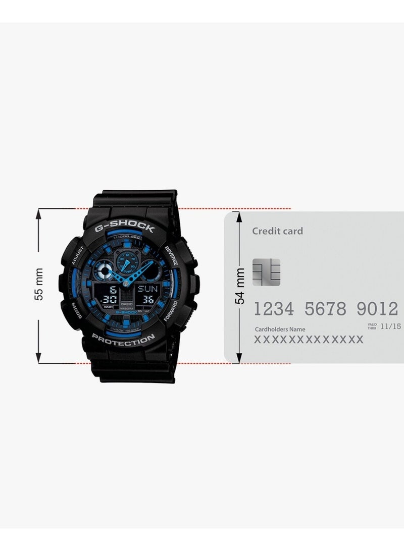 Casio G-Shock GA-100CB-1ADF Analog-Digital Men’s Watch with Shock Resistance, Magnetic Resistance, 200M Water Resistance, Black Resin Band - Image 5