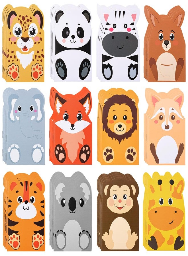 Maxdot 48 Pcs Jungle Animals Mini Notebooks Bulk Graduation Party Favors Gift Small Cute Pocket Notepads with 20 Sheets, Gifts for Birthday, Back to School Party Classroom Prizes Gift - Image 1