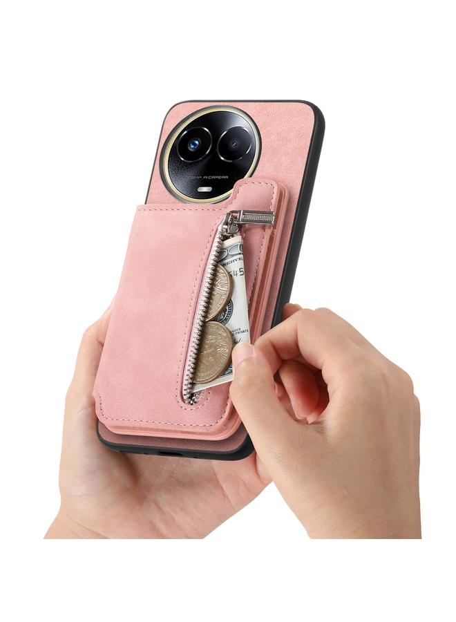 S-TOP Case For Realme 11 4G Global Retro MagSafe Zipper Wallet Card Bag Back Phone Case - Image 5