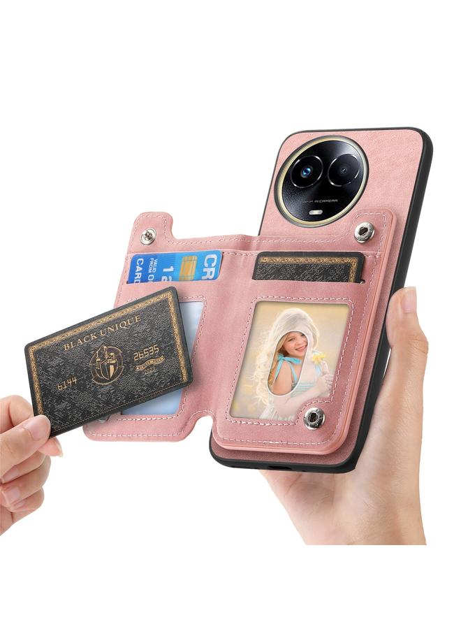 S-TOP Case For Realme 11 4G Global Retro MagSafe Zipper Wallet Card Bag Back Phone Case - Image 4