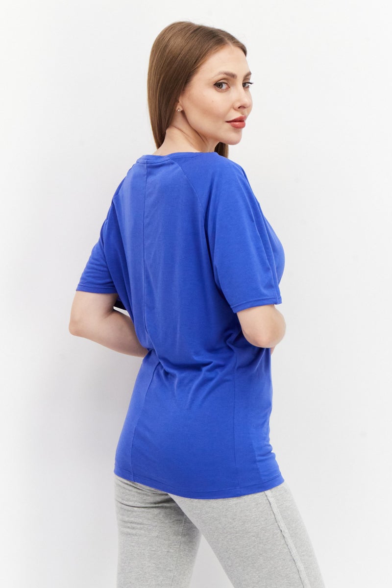 asics Women Sportswear Fit Brand Logo Training Top, Blue - Image 4