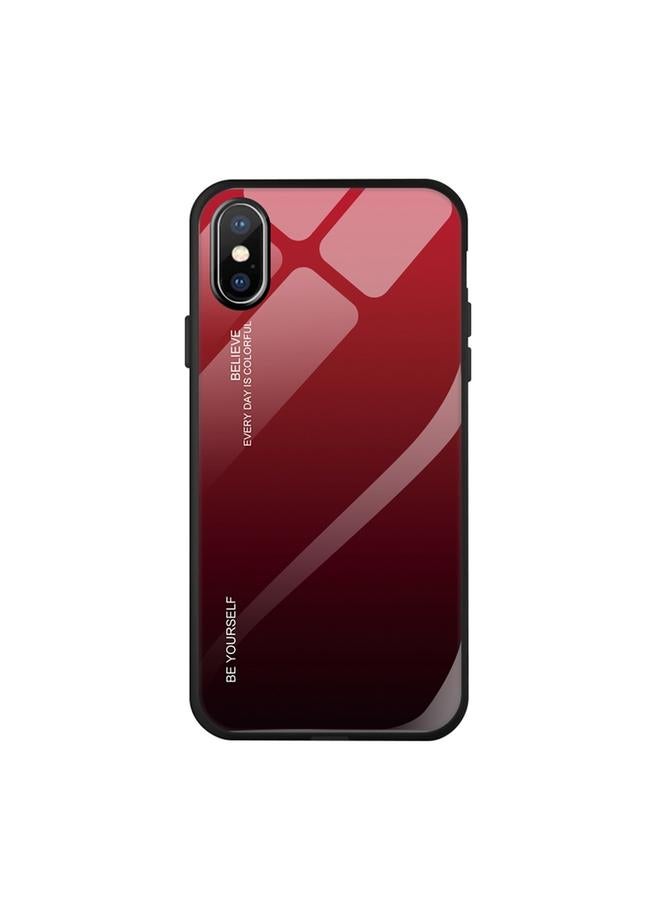 S-TOP Case For iPhone X / XS Gradient Color Glass Case - Image 2