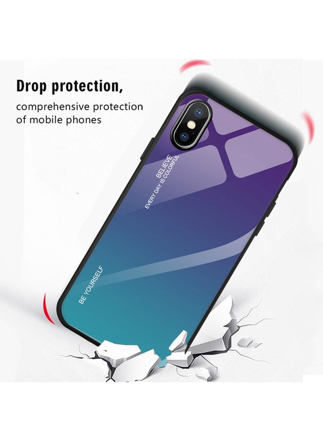 S-TOP Case For iPhone X / XS Gradient Color Glass Case - Image 3