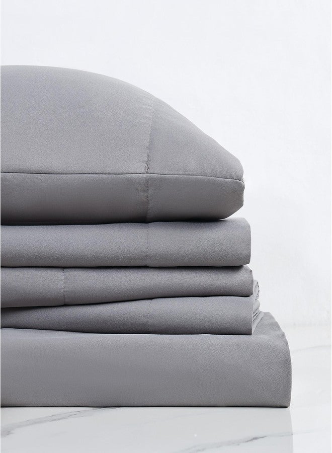 TRULY SOFT Everyday Sheet Set Grey Polyester 3-Piece Twin XL Sheet Set, Solid Color Themed, Adult Bedding, Oeko-TEX Certified - Image 2