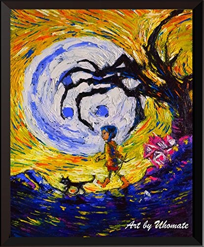 Uhomate Coraline Vincent Van Gogh Starry Night Posters Home Canvas Wall Art Print Poster Baby Gift Nursery Decor Living Room Wall Decor A131 (8X10) - Image 1