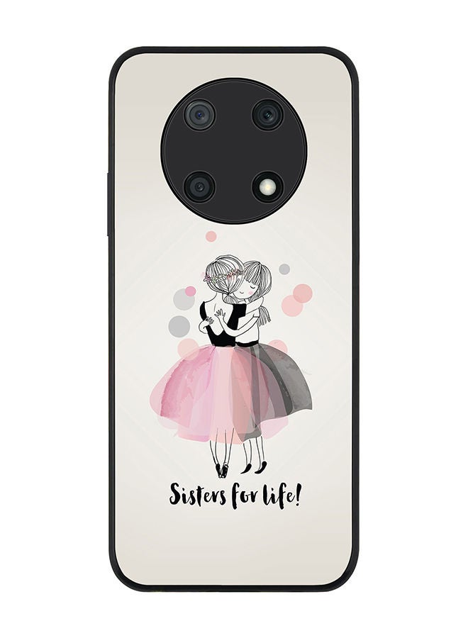 Stylizedd Rugged Black edge case for Huawei nova Y90 Slim fit Soft Case Flexible Rubber Edges Anti Drop TPU Gel Thin Cover - Sisters for Life! - Image 1