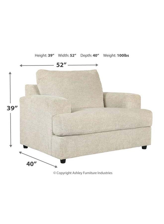 Ashley Homestore كرسي Soletren كبير الحجم مصنوع من القماش الحجري مقاس 46.85 × 39 بوصة  - Image 3