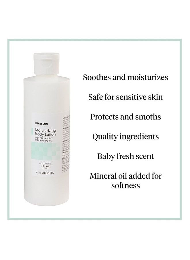 McKesson - Moisturizing Body, Hand and Body Moisturizer, Baby Fresh Scent with Mineral Oil, 8 oz, 1 Count - Image 1