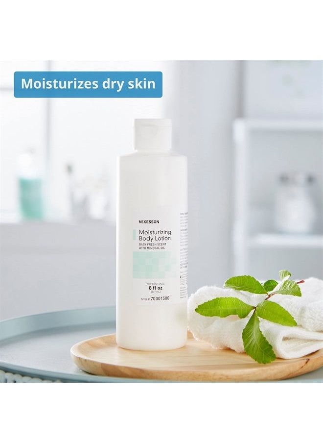McKesson - Moisturizing Body, Hand and Body Moisturizer, Baby Fresh Scent with Mineral Oil, 8 oz, 1 Count - Image 1
