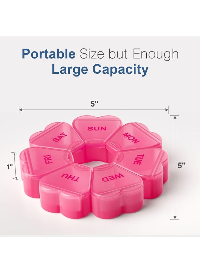 Large Weekly Pill Organizer, Pill Box 7 Day, Daily Vitamin Case Large Capacity Compartments, Pill Containers For Fish Oil Medicine Supplements - Image 2