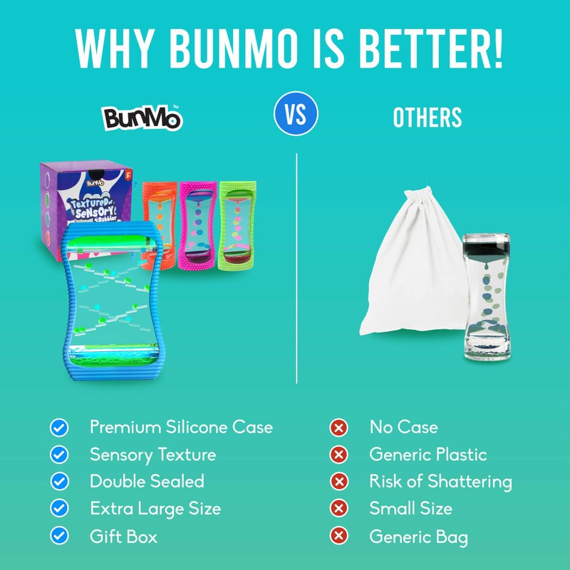 BUNMO Easter Basket Stuffers for Toddler - Liquid Motion Bubbler 4 Pack - Large Sensory Toy - Gentle Fidget - Toddler Easter Basket Stuffers - Stimulating Visual Sensory Timer - Colorful Desk & Travel - Image 5
