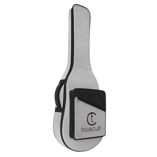 True Cult Nylon 1680-Agb512 Waterproof Padded Guitar Bag | Premium Acoustic Guitar Case with 10mm Thick Cushioning | Shock-Resistant, Durable & Adjustable Carry Straps (Light Grey, Unique) - Image 5