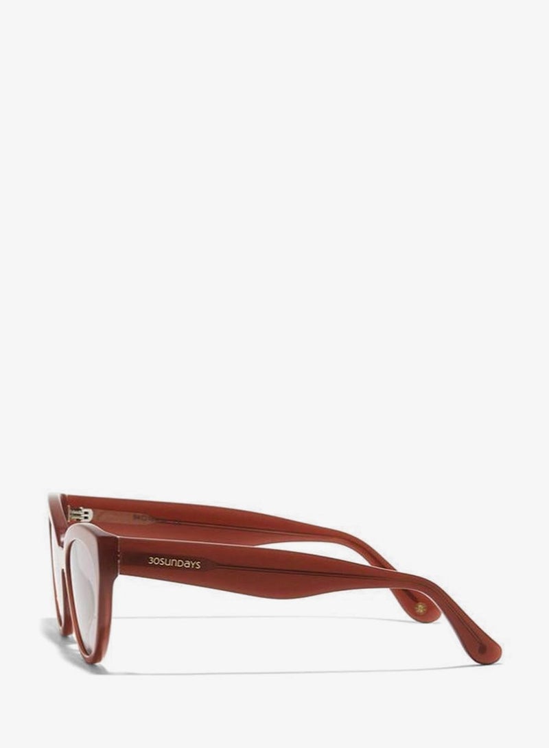 30Sundays DUSK,Women Sunglasses, Cat Eye Sunglasses, UV Protection: UV400 (Pink,Brown) - Image 3