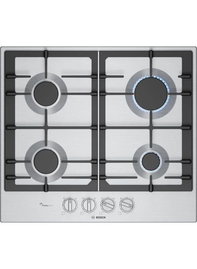 BOSCH Series 6 Gas hob 60 cm Stainless steel PCP6A5I90M PCP6A5I90M Stainless steel - Image 1