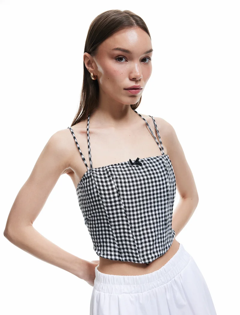 كوتون Strapless Tank Top