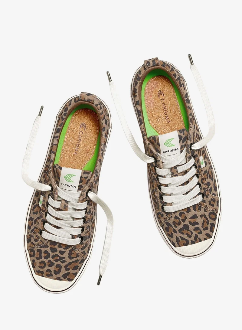 Cariuma  OCA Low Stripe Leopard Print Suede Sneaker  | Best Price UAE