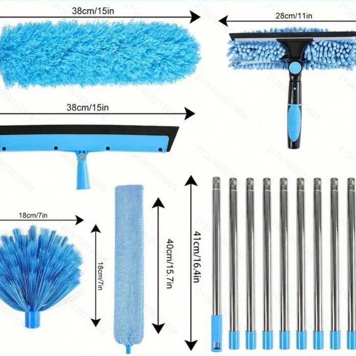 Selling Two-In-One Window Cleaning Scraper Wipe Glass Artifact Cleaning Special Double-Sided High-Rise Glass Wipe - Image 1