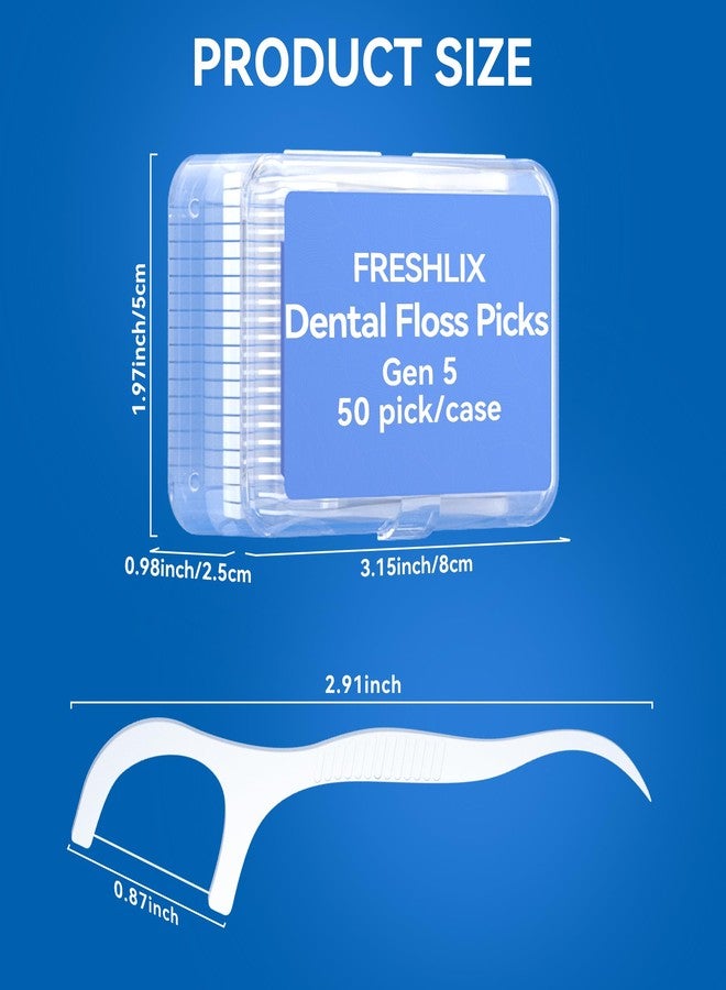 FRESHLIX Dental Floss Picks 500 Count Tooth Picks Flossers Gen 3 Toothpicks Sticks to Remove Plaque & Protect Gingivae for Adults & Kids Teeth Cleaning - Image 2