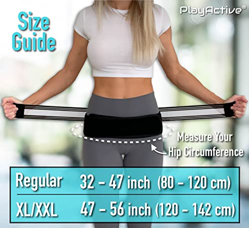 PlayActive Sacroiliac SI Joint Hip Belt - Lower Back Support Brace for Men and Women - Pelvic Support Belt - Trochanter Belt - Sciatica Pelvis Lumbar Hip Pain Relief (Regular) - Image 3