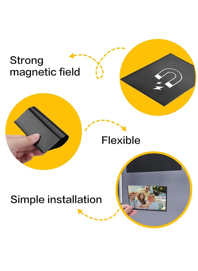 كابتن تيك Magnetic Picture Frames for Refrigerator - 4x6 Inches of Black Magnetic Photo Frames with the Plastic Sleeves, Pockets for Your Pictures, Use it on a Fridge, Locker, Cabinet or Dishwasher (15 Units) - Image 5