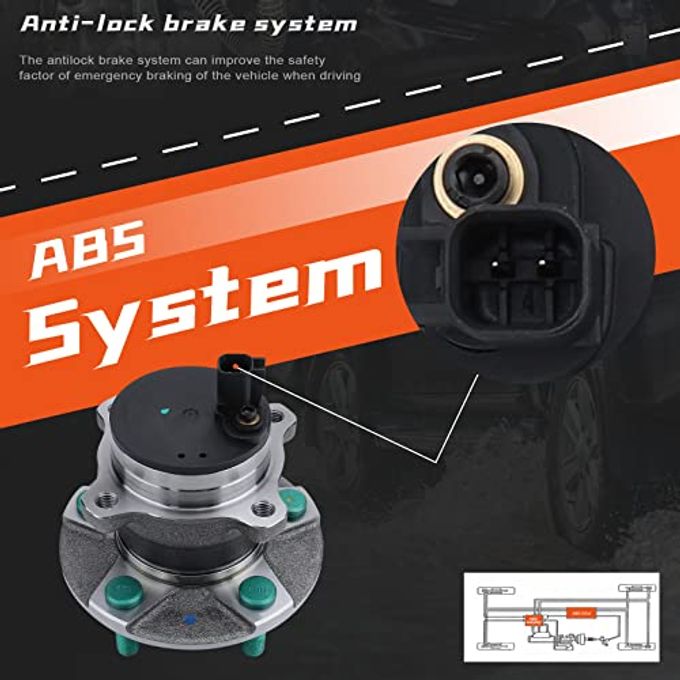 DRIVESTAR 512411 (Pair) Rear Wheel Hubs & Bearing Assembly Fit For Volvo 2007 08 09 10 11 12 13 C30 70 S40 V50 Abs - Image 2