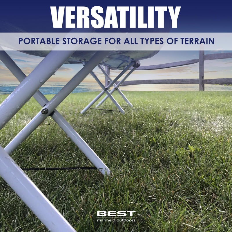 Best Marine and Outdoors Best Marine Folding Kayak Stands, Extra Tall Freestanding Storage Rack for Kayaks, Canoes & SUP Paddle Boards, 150lb Weight Capacity, Portable Boating Accessories - Image 5