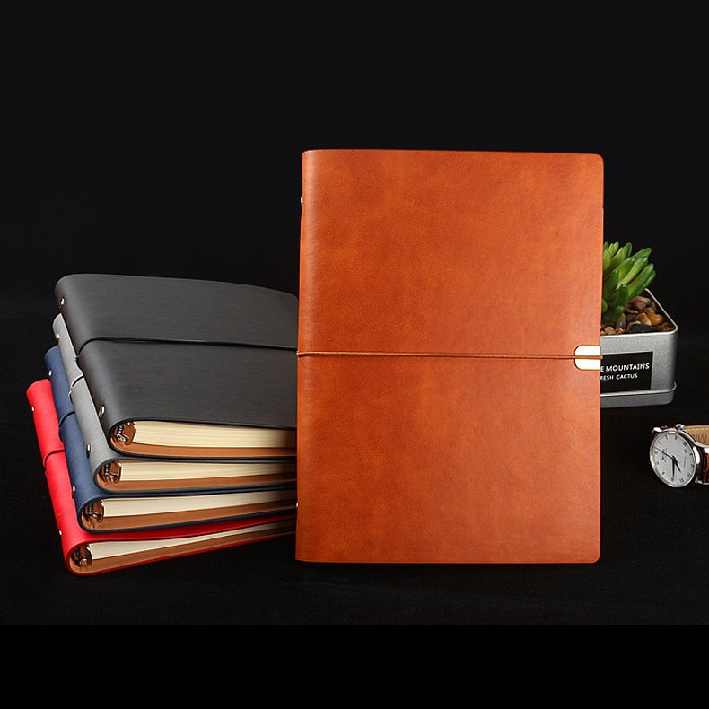 Manufacturer'S Ready-Made Six-Hole Loose-Leaf Notebook Loose-Leaf Notebook Retro Leather-Bound Notepad Diary - Image 3