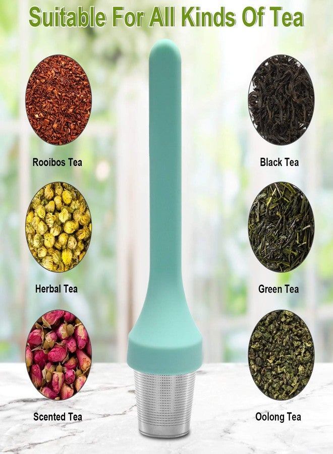 Fenshine Tea Infuser, Extra Fine Mesh Tea Cup Filter Silicone Handle Stainless Steel Tea Strainer Loose Tea Steeper for Loose Leaf Tea or Herbal Tea - Image 4