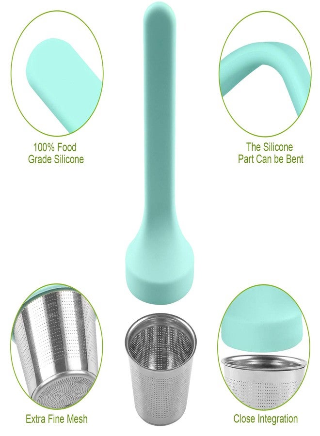 Fenshine Tea Infuser, Extra Fine Mesh Tea Cup Filter Silicone Handle Stainless Steel Tea Strainer Loose Tea Steeper for Loose Leaf Tea or Herbal Tea - Image 3