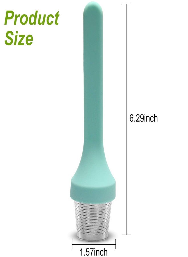 Fenshine Tea Infuser, Extra Fine Mesh Tea Cup Filter Silicone Handle Stainless Steel Tea Strainer Loose Tea Steeper for Loose Leaf Tea or Herbal Tea - Image 2