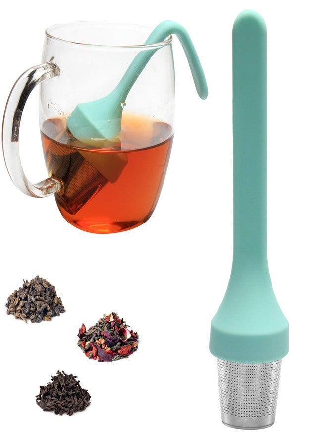Fenshine Tea Infuser, Extra Fine Mesh Tea Cup Filter Silicone Handle Stainless Steel Tea Strainer Loose Tea Steeper for Loose Leaf Tea or Herbal Tea - Image 1