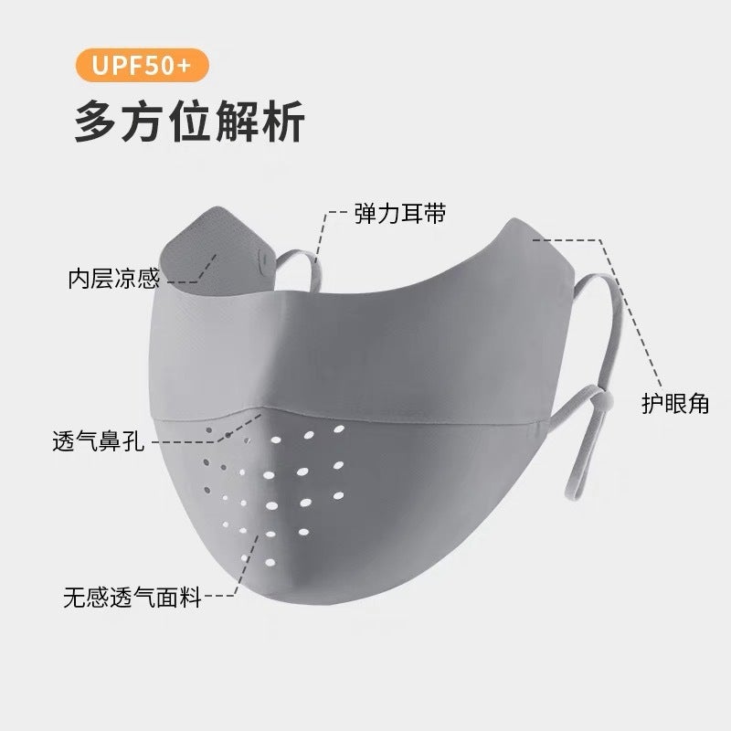 Ice Silk Seamless Mask Seamless Breathable Mask Sun Protection Uv Protection Eye Corner Thin Veil - Image 4