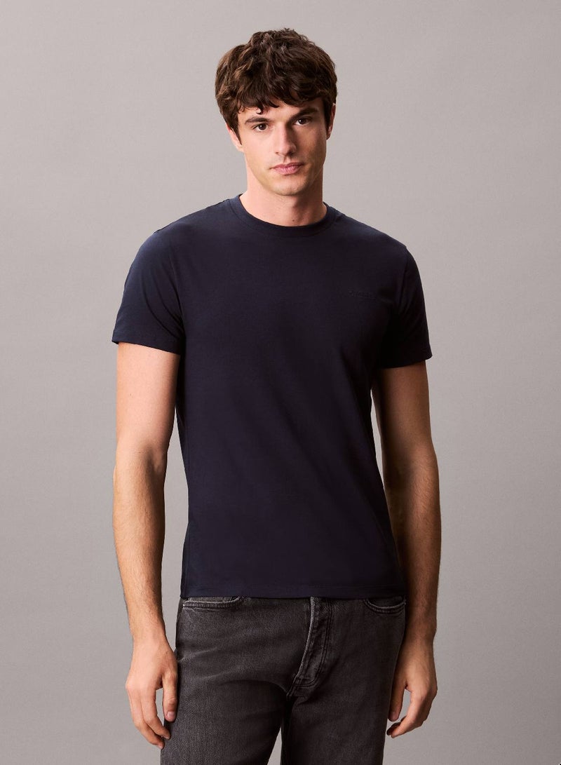 CALVIN KLEIN Slim Liquid Touch Crewneck T-Shirt - Image 1