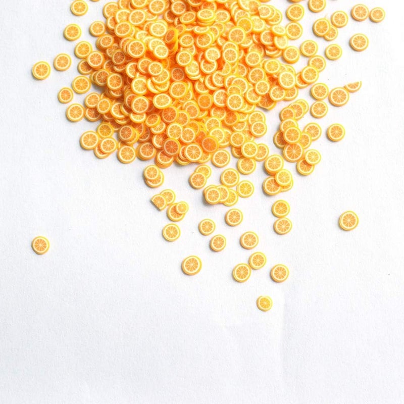 100Gram/Bag Nail Art 3D Oranges DIY Design Tiny Fruit Slices Decoration Acrylic Beauty Polymer Clay Nail Sticker Accessory