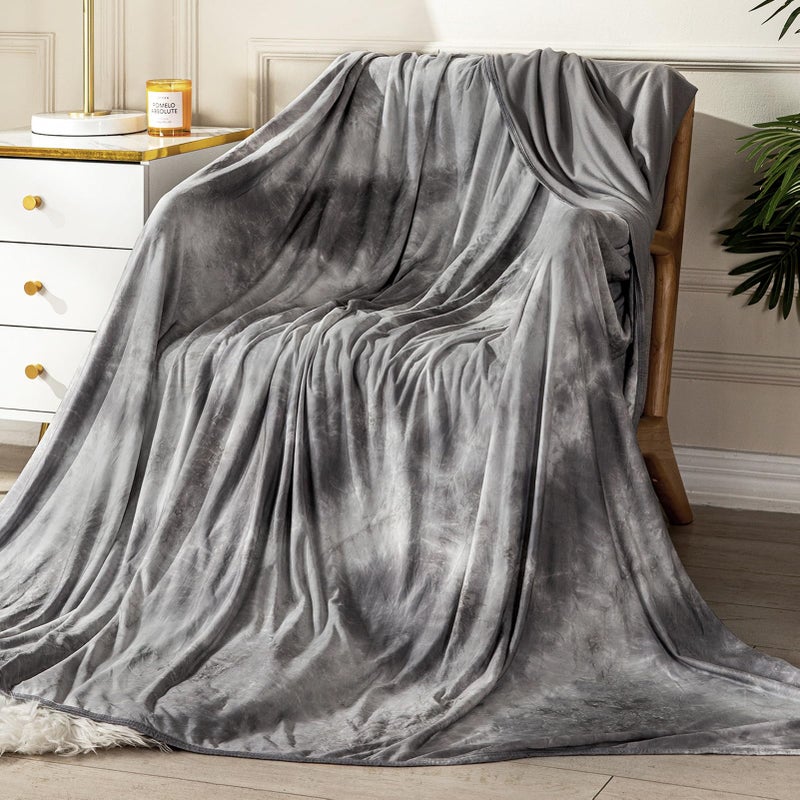 Topcee Cooling Throw Blanket for Night Sweats Decorative Tie Dye Absorbs Heat to Keep Cool on Warm Nights QMax 05 Cooling Blankets for Hot Sleepers Cool Lightweight Sofa Throw Blanket 50x70