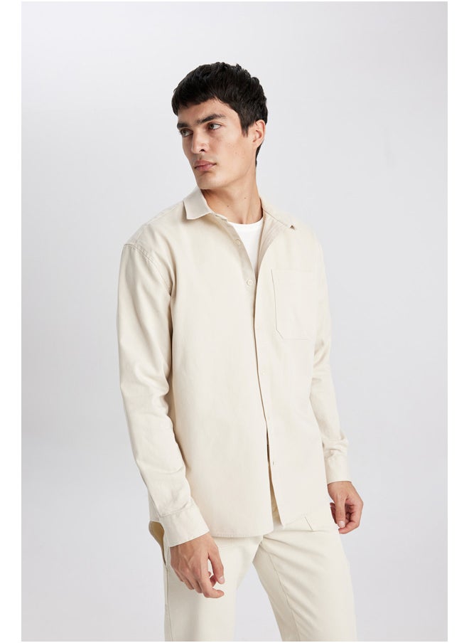 DeFacto - Man Relax Fit Woven Long Sleeve Shirt - Image 1
