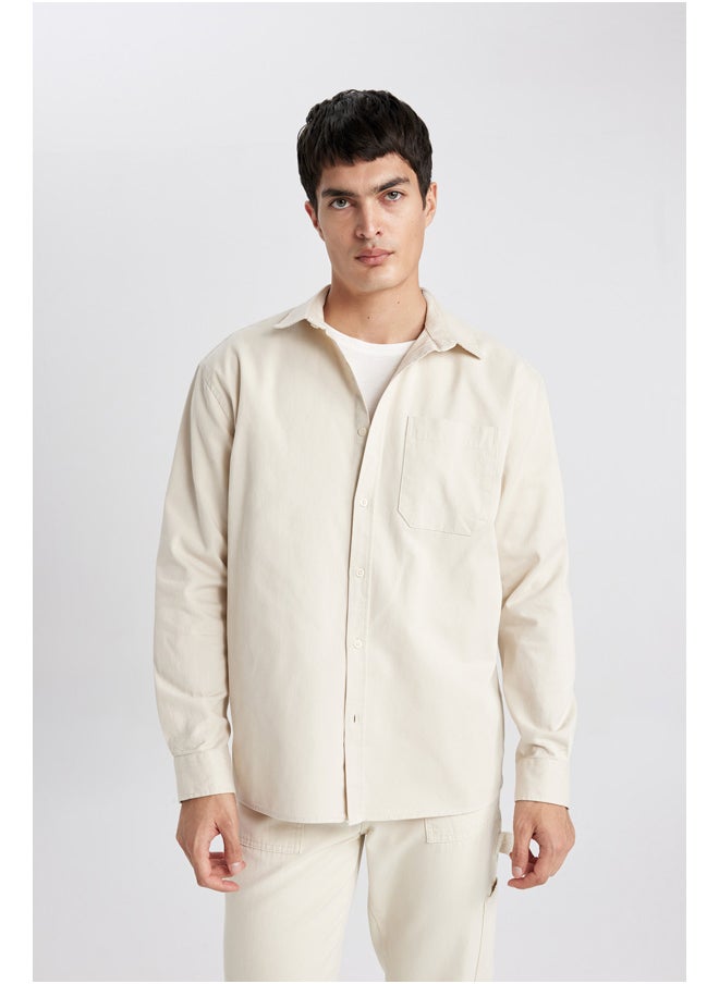 DeFacto - Man Relax Fit Woven Long Sleeve Shirt - Image 1