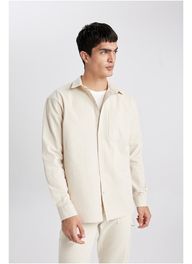 DeFacto - Man Relax Fit Woven Long Sleeve Shirt - Image 1