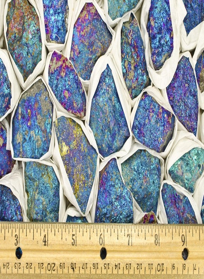 Digging Dolls: 3 Pieces of Chalcopyrite Peacock Ore from Mexico - Each Piece 1.25"-1.75" - Raw Natural Crystals, Rocks, Stones for Wire Wrapping, Jewelry Making, Educational Specimens, Reiki - Image 3