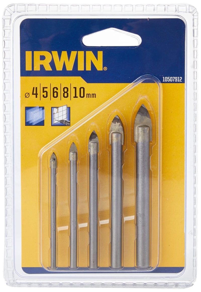Irwin 10507912 4-10mm Glass/Tile Drill Bit Set (5 Pieces) - Image 4