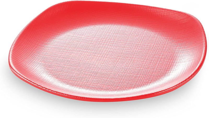 Servewell Melamine Square Plate 25x25x3 cm Red