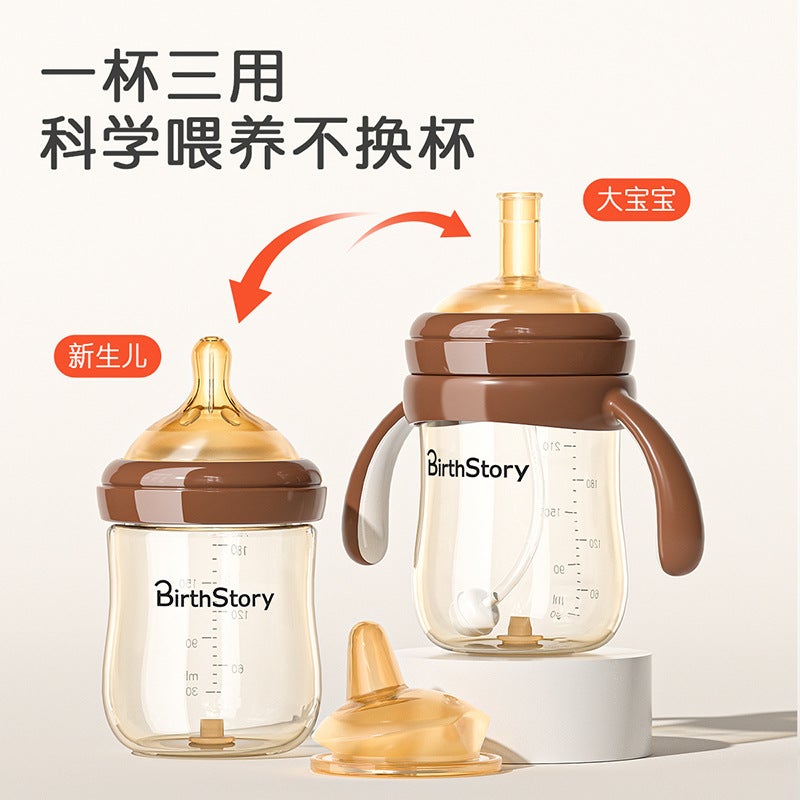 Baby Feeding Bottle Anti-Flatulence Tritan Wide-Caliber Baby Drinking Cup Children A Cup Of Three-Use Pipette Cup 0 -- 3 Years Old - Image 3