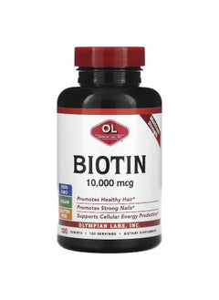 Olympian Labs Olympian Labs, Biotin, 10,000 mcg, 120 Tablets  - Image 1