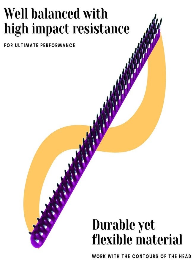 AISHU Professional Three Row Styling n Detangling Wet Hair Comb,Tame n Tease Hair Comb For Men n Women Hair Back Coming - Image 4