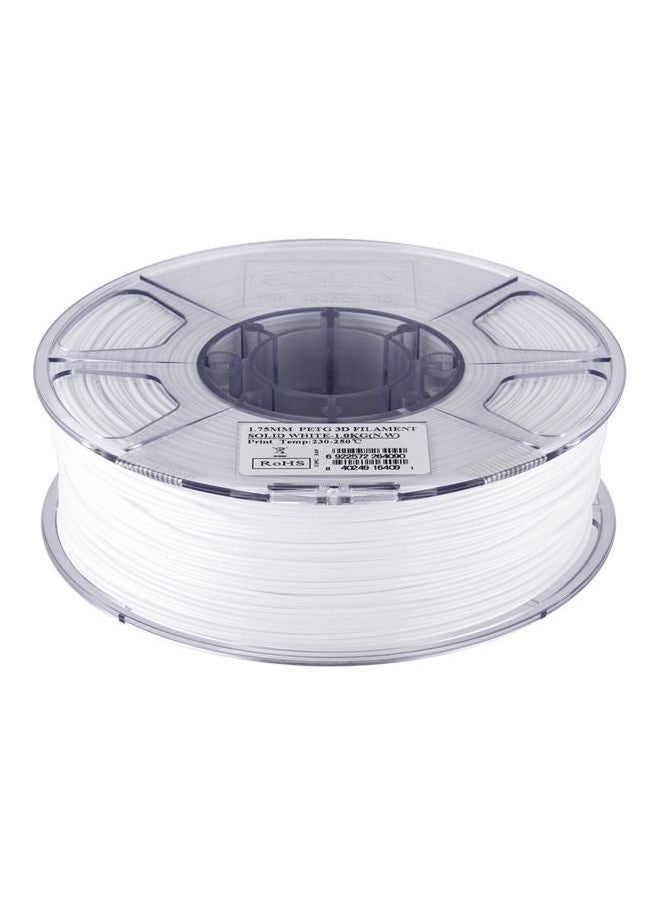 NIBEMINENT PETG 3D Printer Filament Solid White  - Image 1