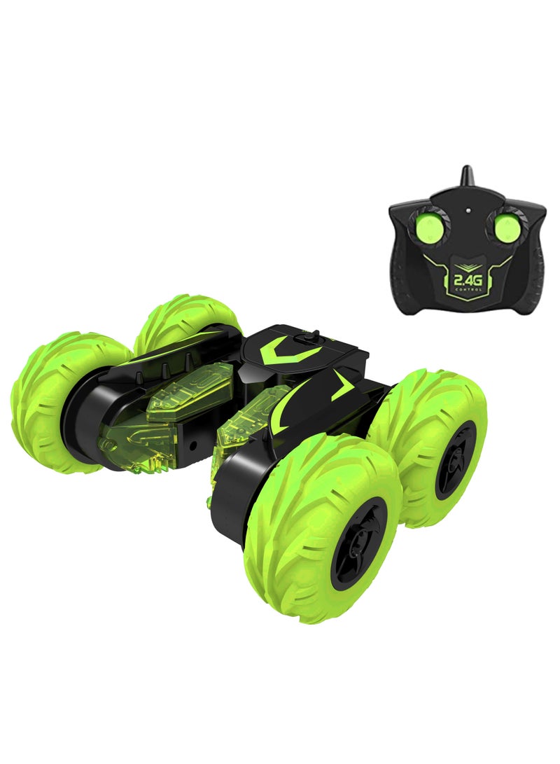 ROLL UP KIDS RC Double Flip Stunt Racing Car ,Off-Road 4WD Car, 2.4Ghz Remote Control. Double-Sided Rotating Tumbling Vehicle Flips 360 - Image 1