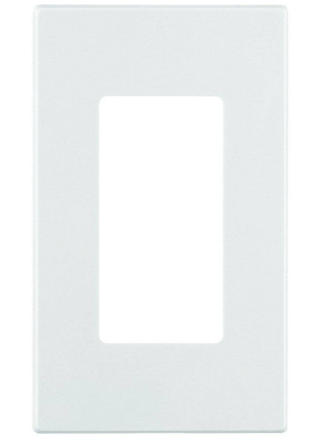 Leviton 1-Gang Decora Plus Screwless Wall Plate, White, 80301-SW - Image 1