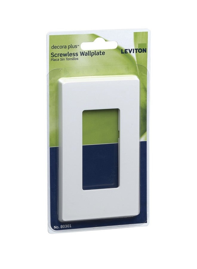 Leviton 1-Gang Decora Plus Screwless Wall Plate, White, 80301-SW - Image 2